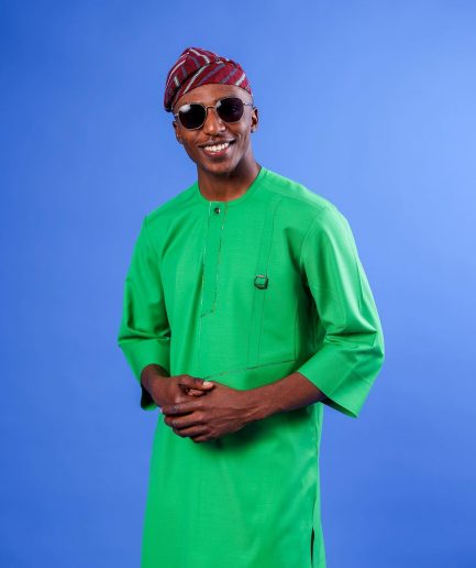 Nigeria wears/black & gold/ Yoruba cap/ senator wears